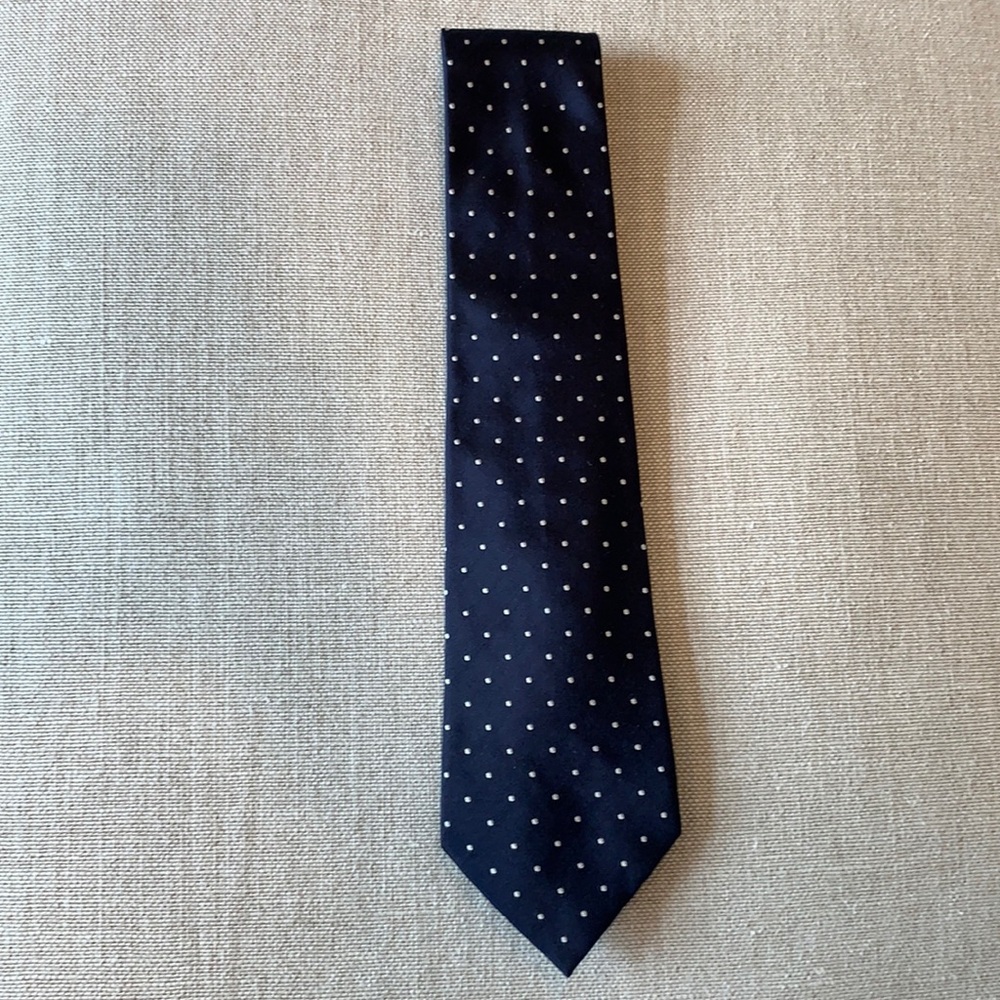 Ralph Lauren Purple Label Navy Pindot Neck Tie